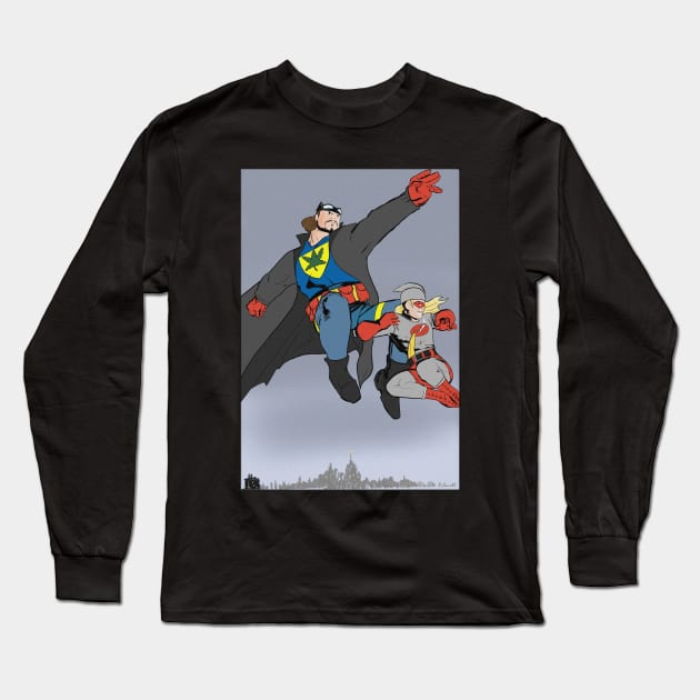 The Silent Knight Struck Back Long Sleeve T-Shirt by idbillustrations